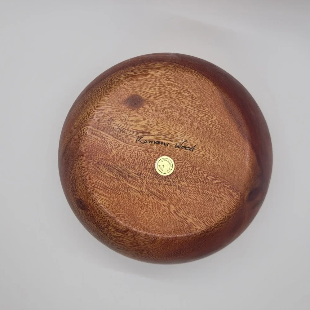 Vintage Kamani Wood Bowl Handcrafted‎ Philippines Tropical Hardwood Decor 6 Inch